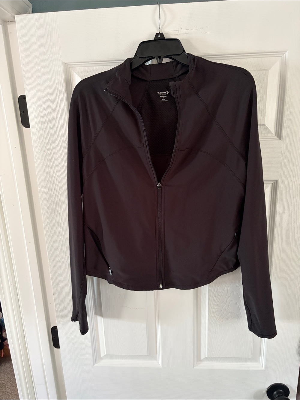 Black Old Navy Women's Full-Zip workout Jacket